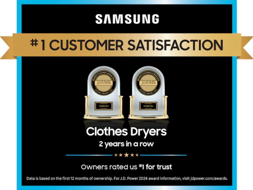 Samsung DVG50BG8300 7.5 Cu. Ft. Stackable Smart Gas Dryer with Steam and Sensor Dry