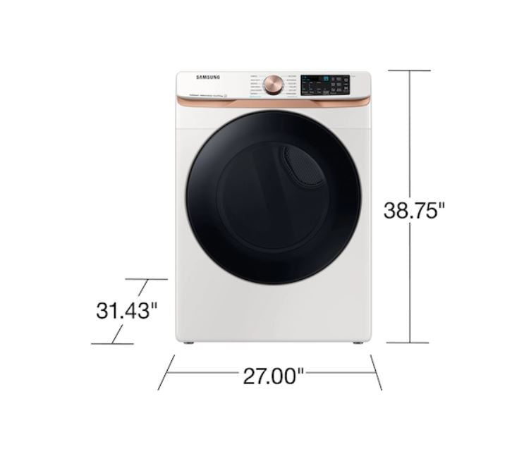 Samsung DVG50BG8300 7.5 Cu. Ft. Stackable Smart Gas Dryer with Steam and Sensor Dry