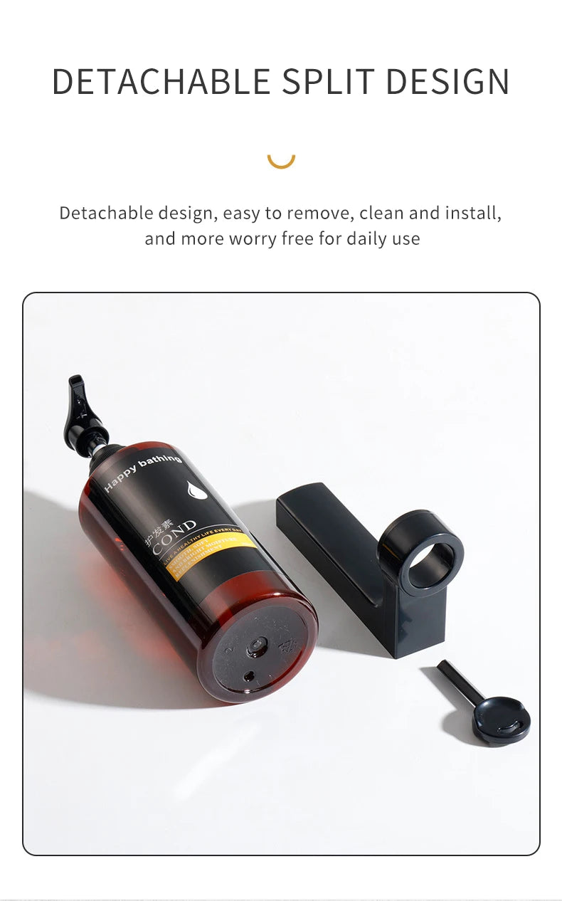 Wall Mounted Hotel Shampoo and Shower Gel Dispenser with Hand Sanitizer Box and Manual Soap Dispenser