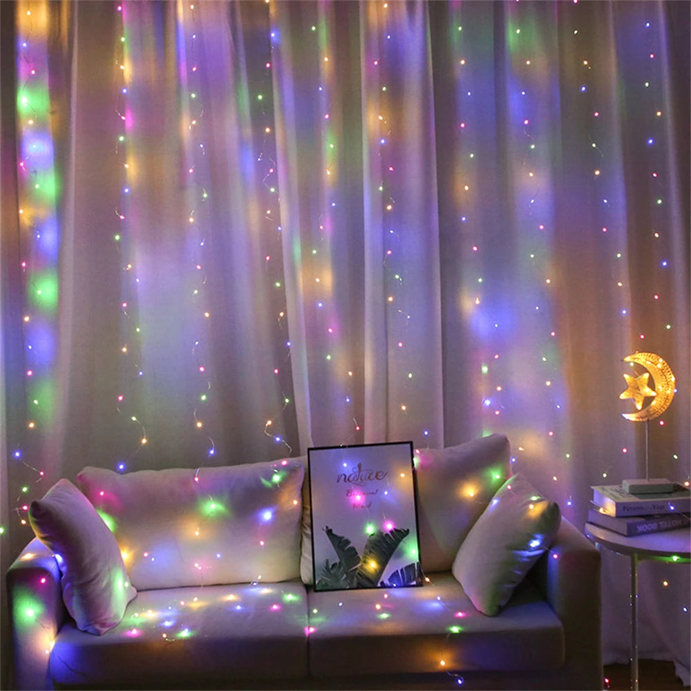 1pc USB LED Curtain Lights Fairy Light for Bedroom Decoration