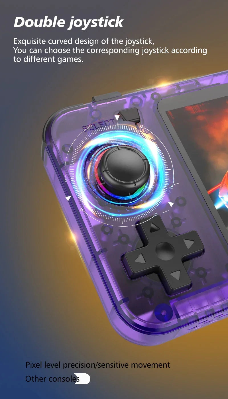 R36H Retro Handheld Video Game Console Linux System 3.5 Inch IPS Screen Portable 64G 128GB Player Gift