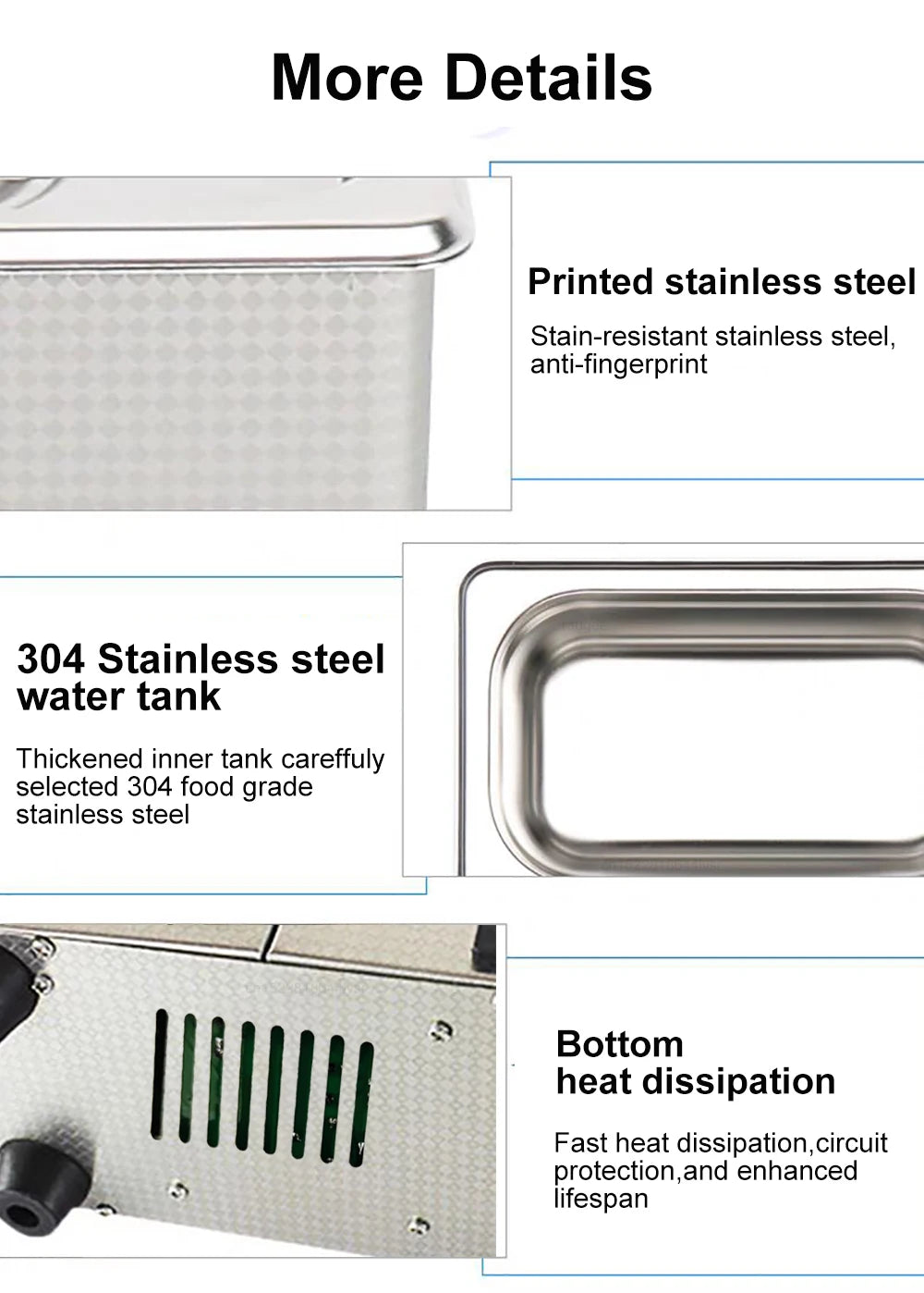 Ultrasonic Jewelry and Glasses Cleaner 40KHZ High Frequency Washing Bath with Powerful 35W Transducer for Deep Cleaning