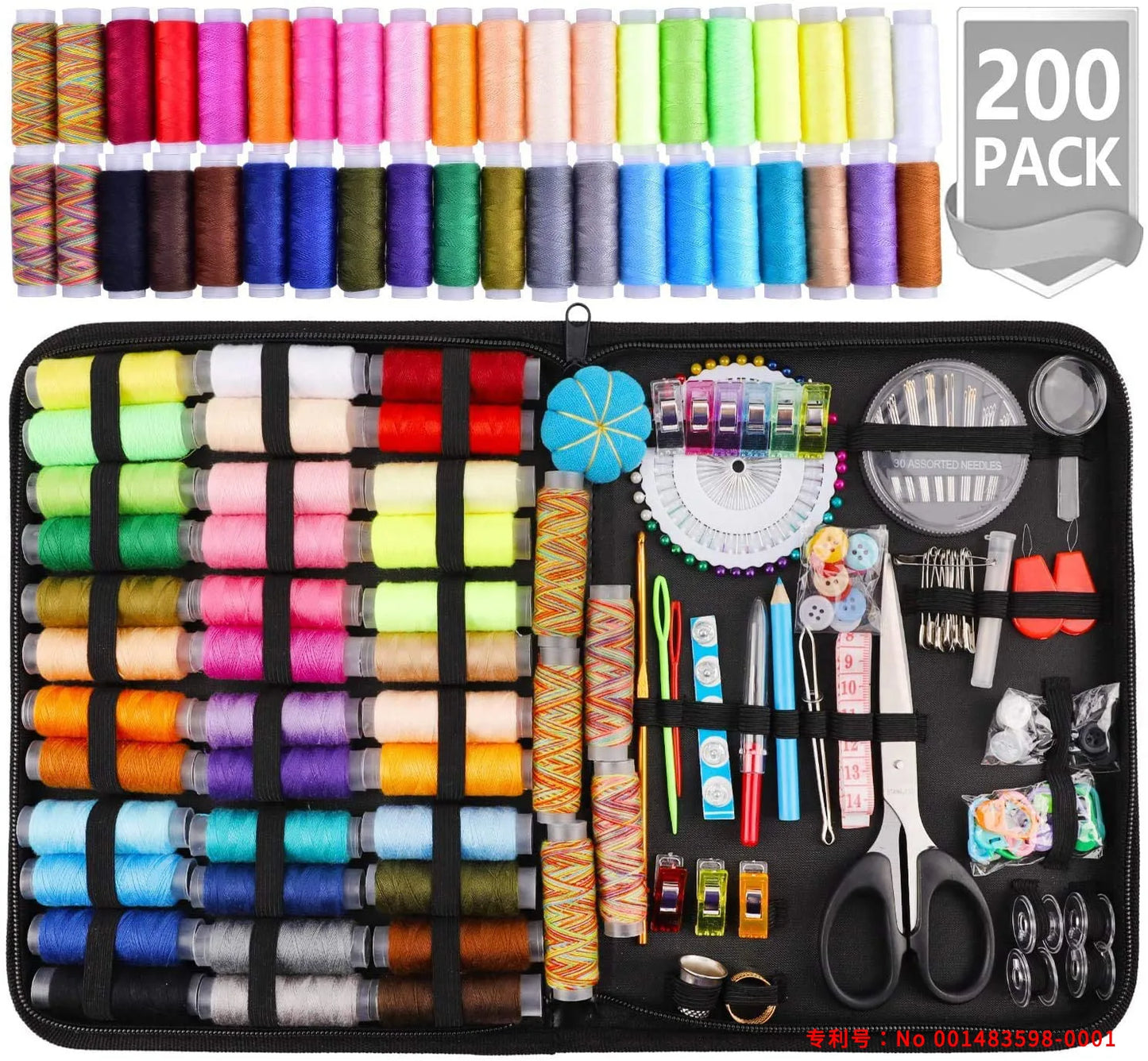 230 Piece Sewing Kit DIY Multi-Function Sewing Box Set for Hand Quilting Embroidery and Stitching Accessories