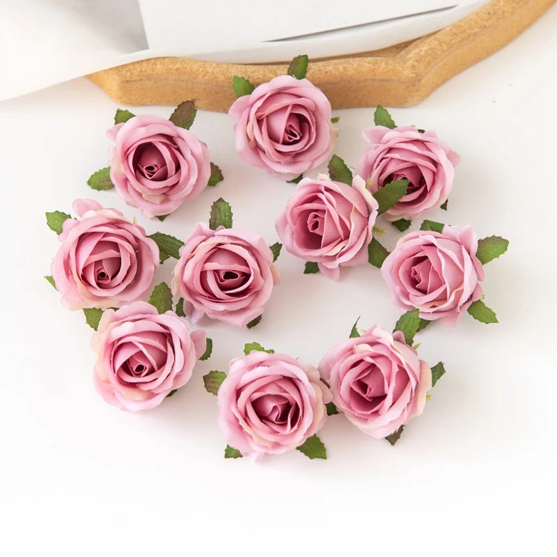 100PCS Silk Artificial Roses for DIY Home Decor Wedding Party Christmas Wreaths and Garden Arrangements