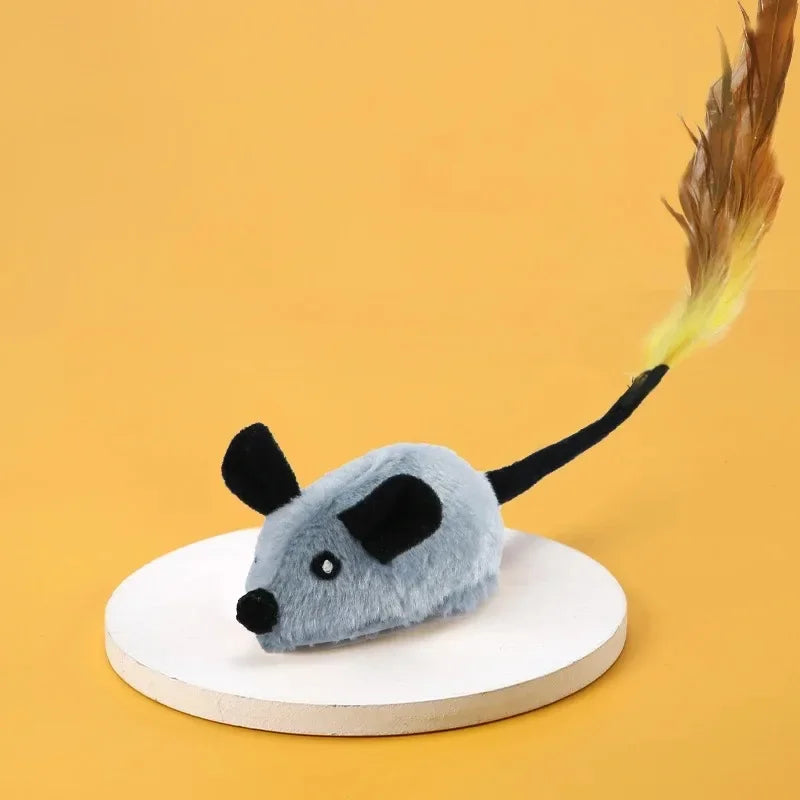 Smart Running Mouse Cat Toy Interactive Random Moving Electric USB Simulation Mice Kitten Self-Playing Plush Toy Pet Products