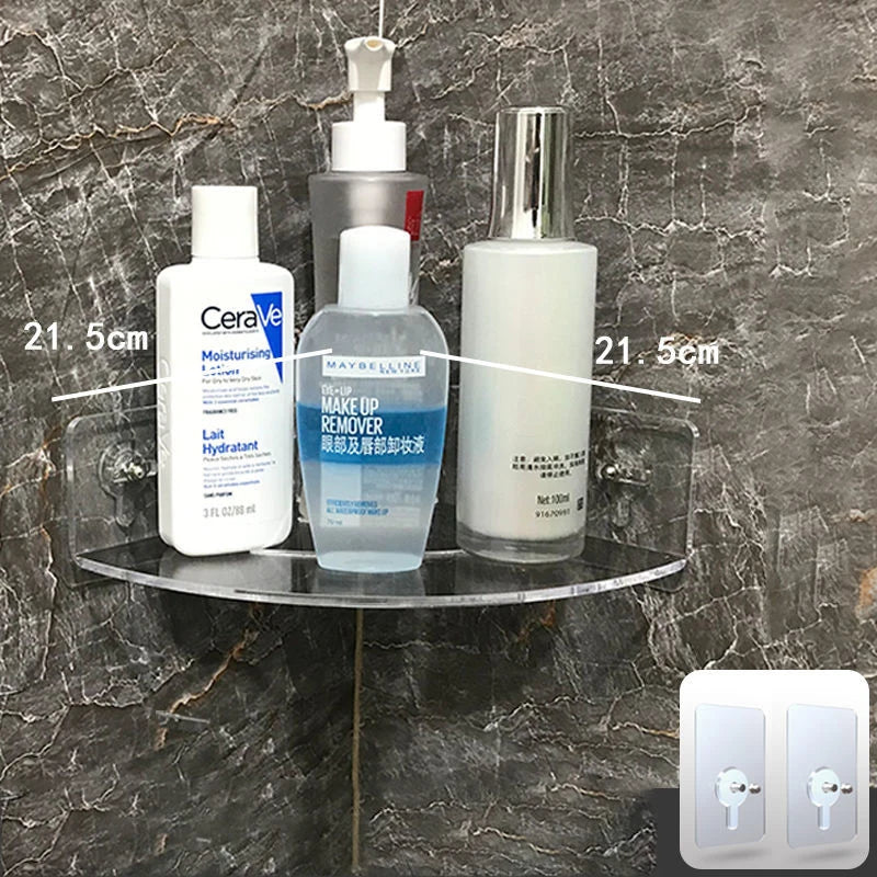 Colour Invisible Acrylic Floating Shelves Wall Mounted Bookshelf Storage Rack for Room and Bathroom