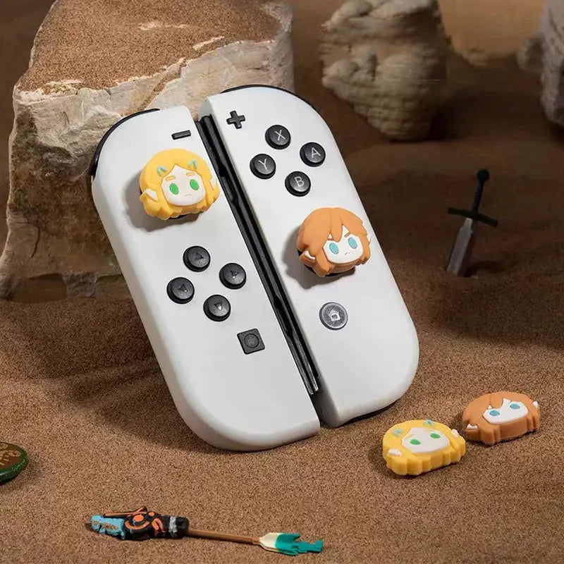 4pcs Cartoon Link Joystick Cover Grip Caps for Nintendo Switch
