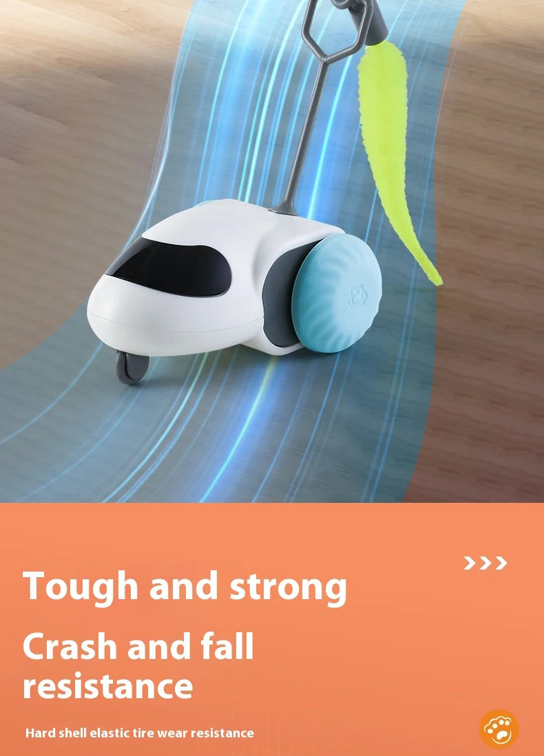 Smart Interactive Cat Toy Car Auto-Running Vehicle with Obstacle Detection for Indoor Cats