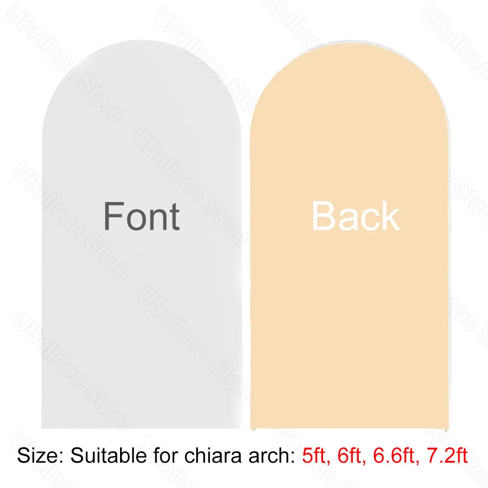 2M Chiara Arch Cover Double Sided White and Hot Pink Fabric Backdrop for Birthday Baby Shower and Wedding Decorations