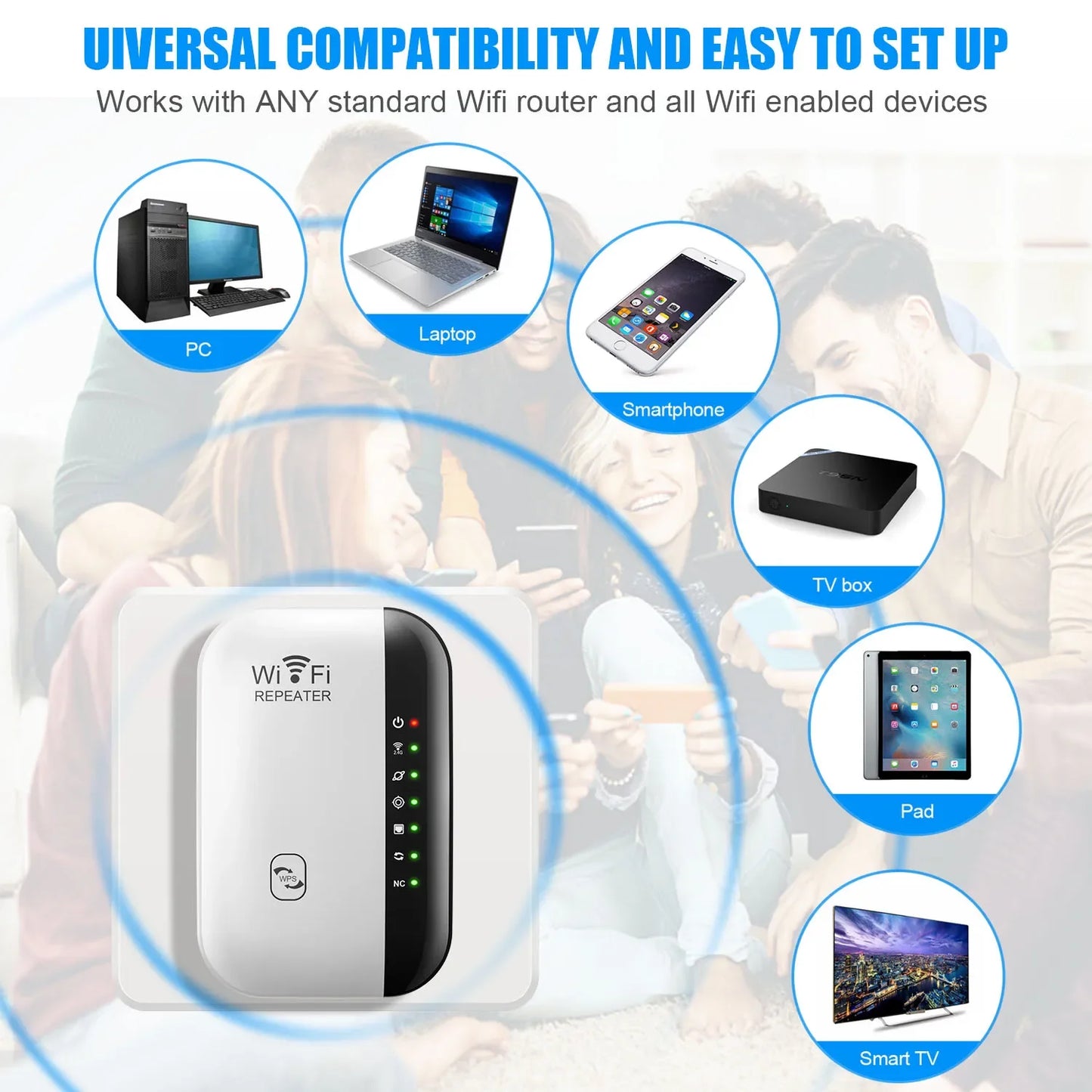 Wireless WiFi Repeater 300Mbps Long Range Extender Router