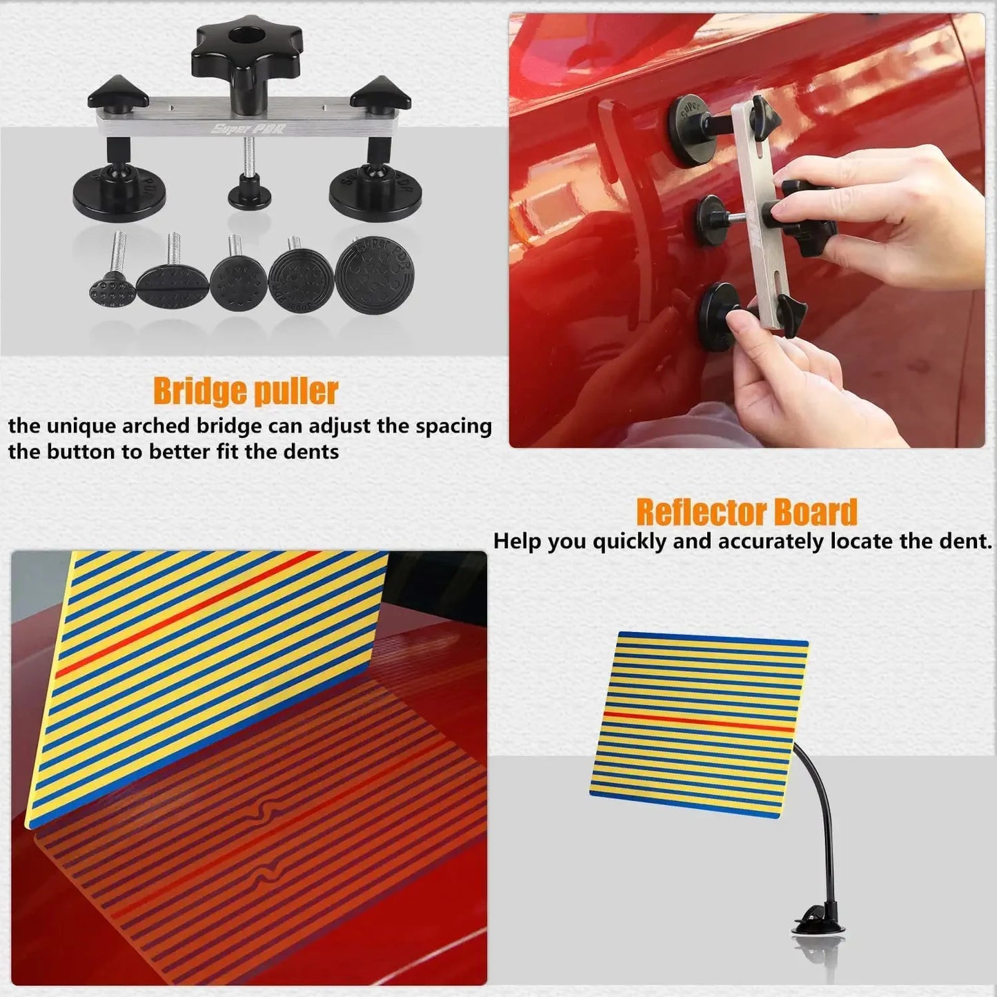 Super PDR Car Dent Repair Tools Kit for Paintless Dent Removal