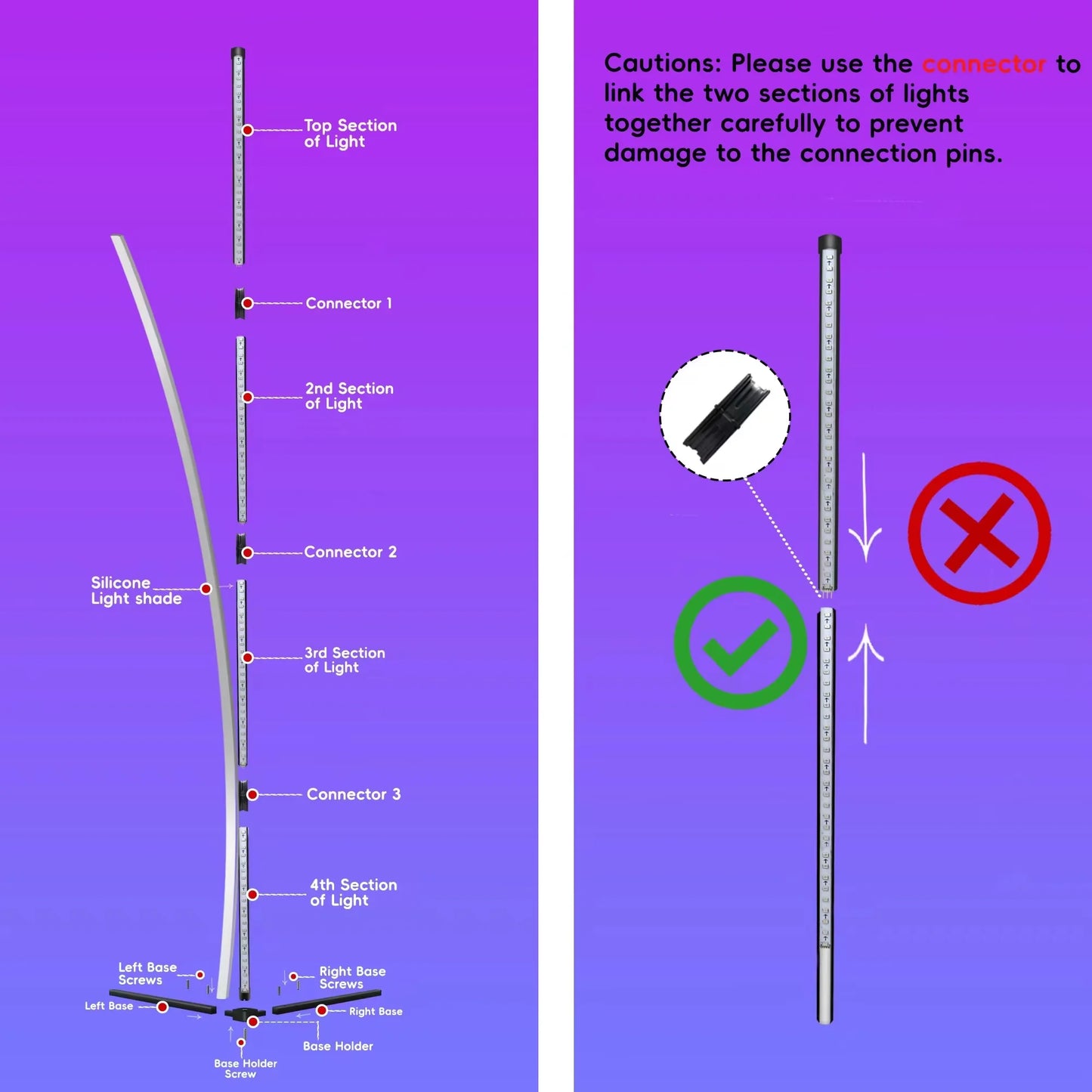 Smart RGB Dream Color Floor Lamp with Eye Protection Dimmable APP Control for Living Room Bedroom and Club Decor