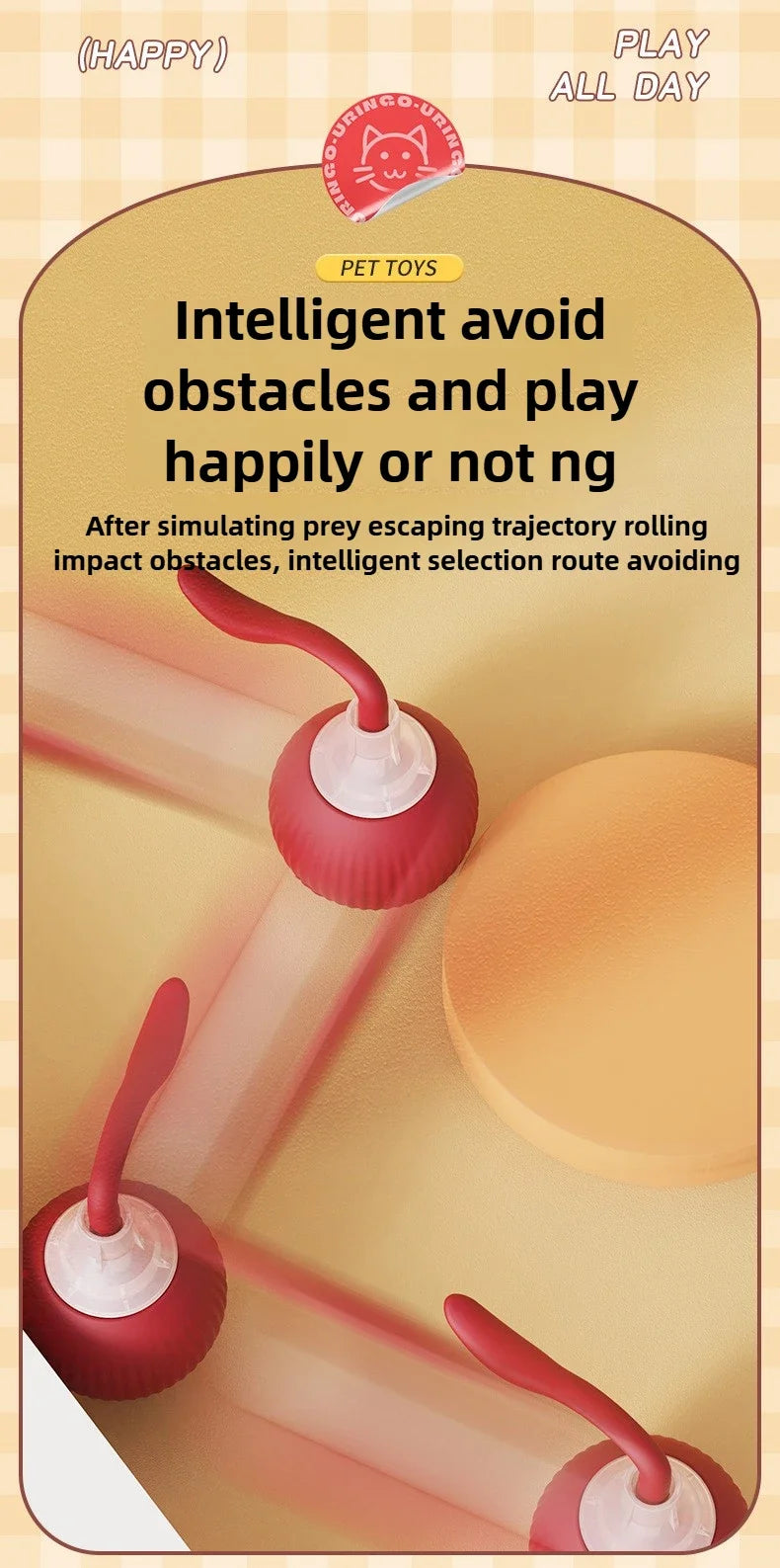 Cat Toys Interactive Ball Electronic Automatic Rolling Magic Ball