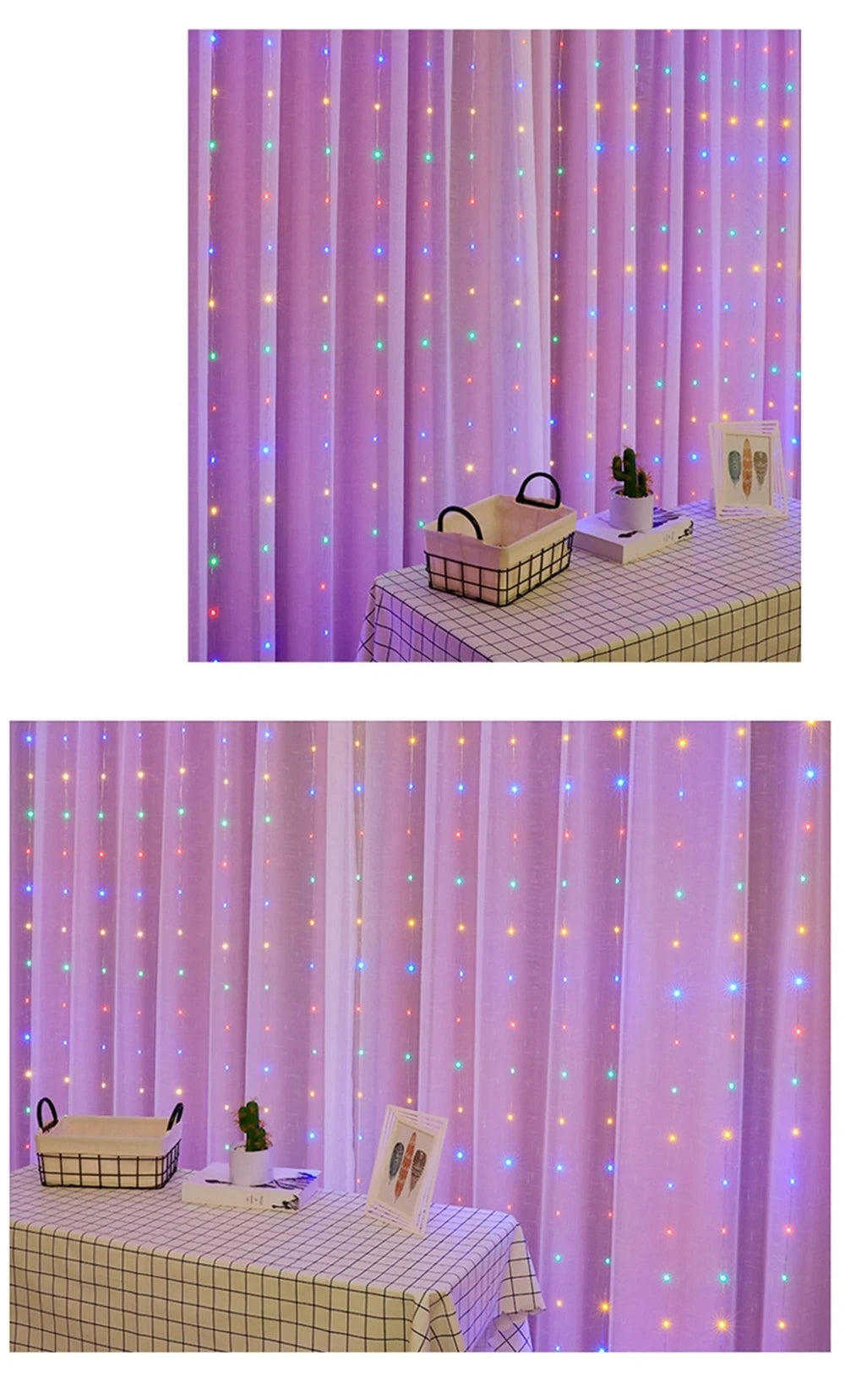 1pc USB LED Curtain Lights Fairy Light for Bedroom Decoration
