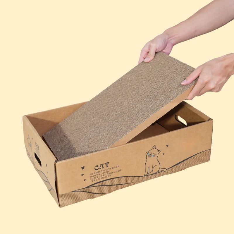 6-Pack Cat Scratching Posts, 13" Wide Extra Large, Reversible Cardboard Scratching Posts for Large, Medium, and Small Cats