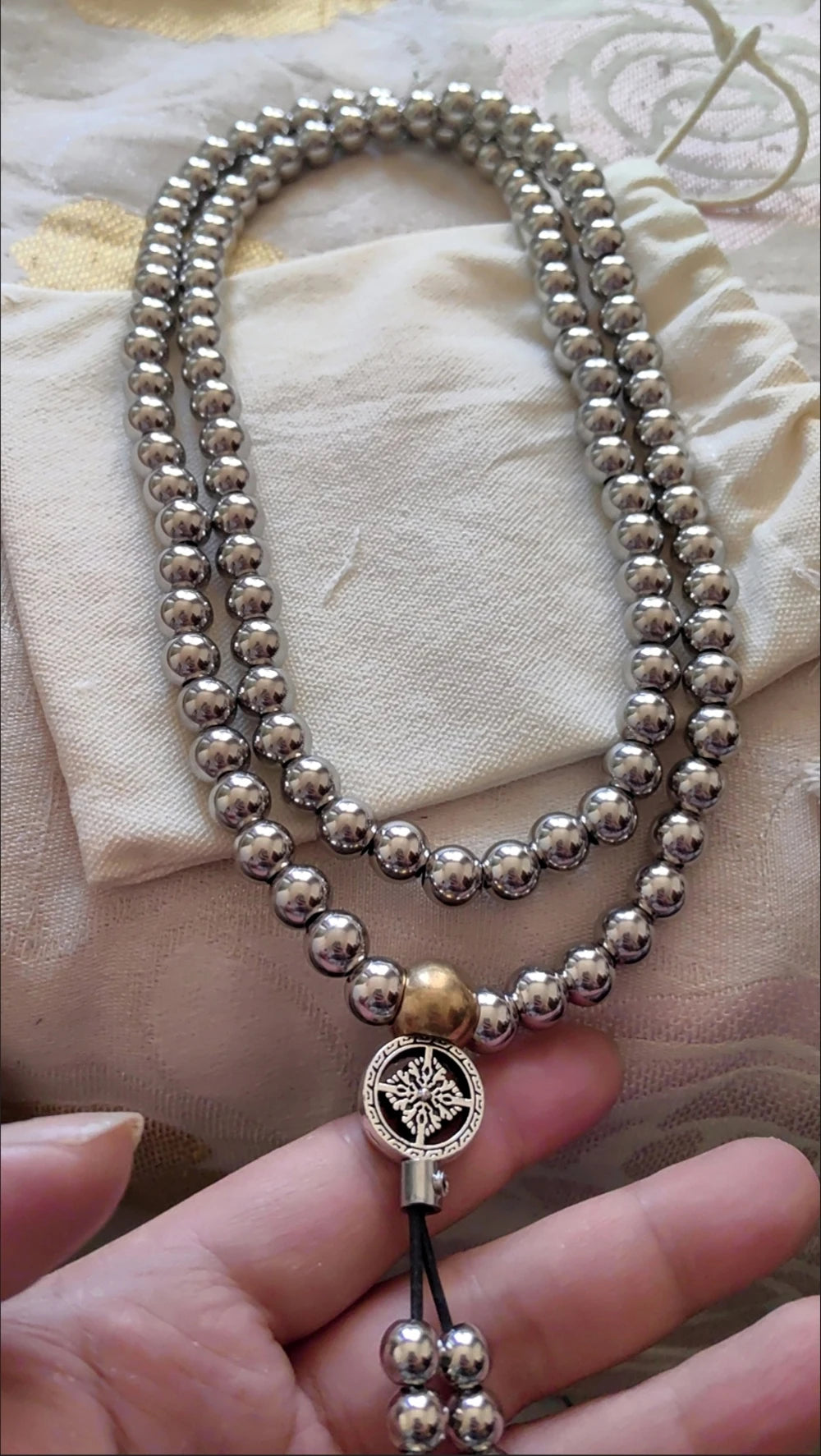 Prayer EDC Self Defense Necklace Bracelet with Buddha Beads