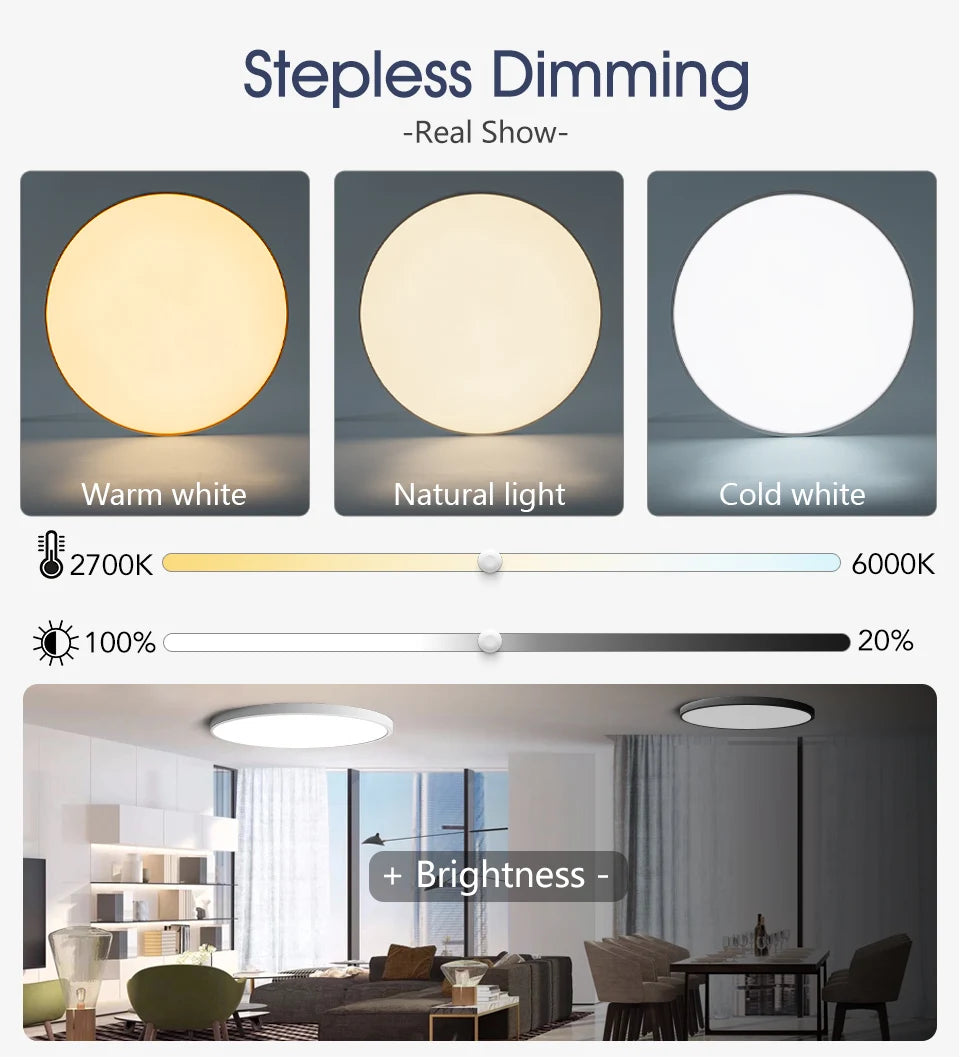 Smart LED Ceiling Lamp 36W 50W Dimmable APP Control