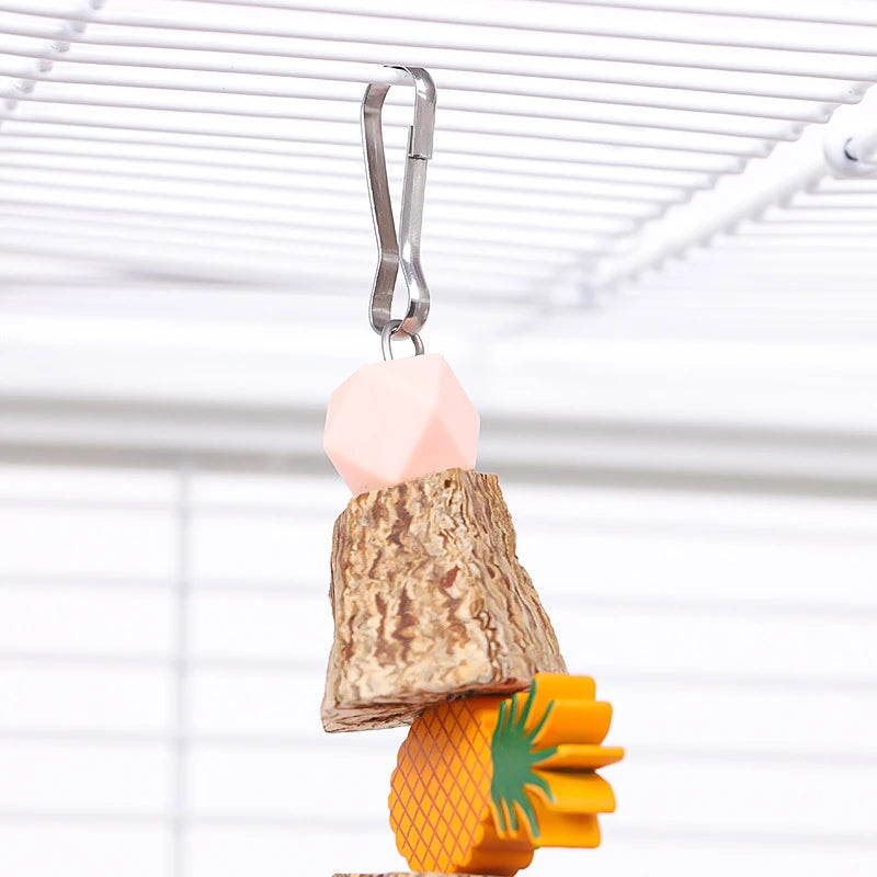 Sturdy Bird Toy Swing Chewing Training Toy Small Parrot Hanging Decor Parrot Cage Natural Grass Pet Bite Relieve Boredom Toy