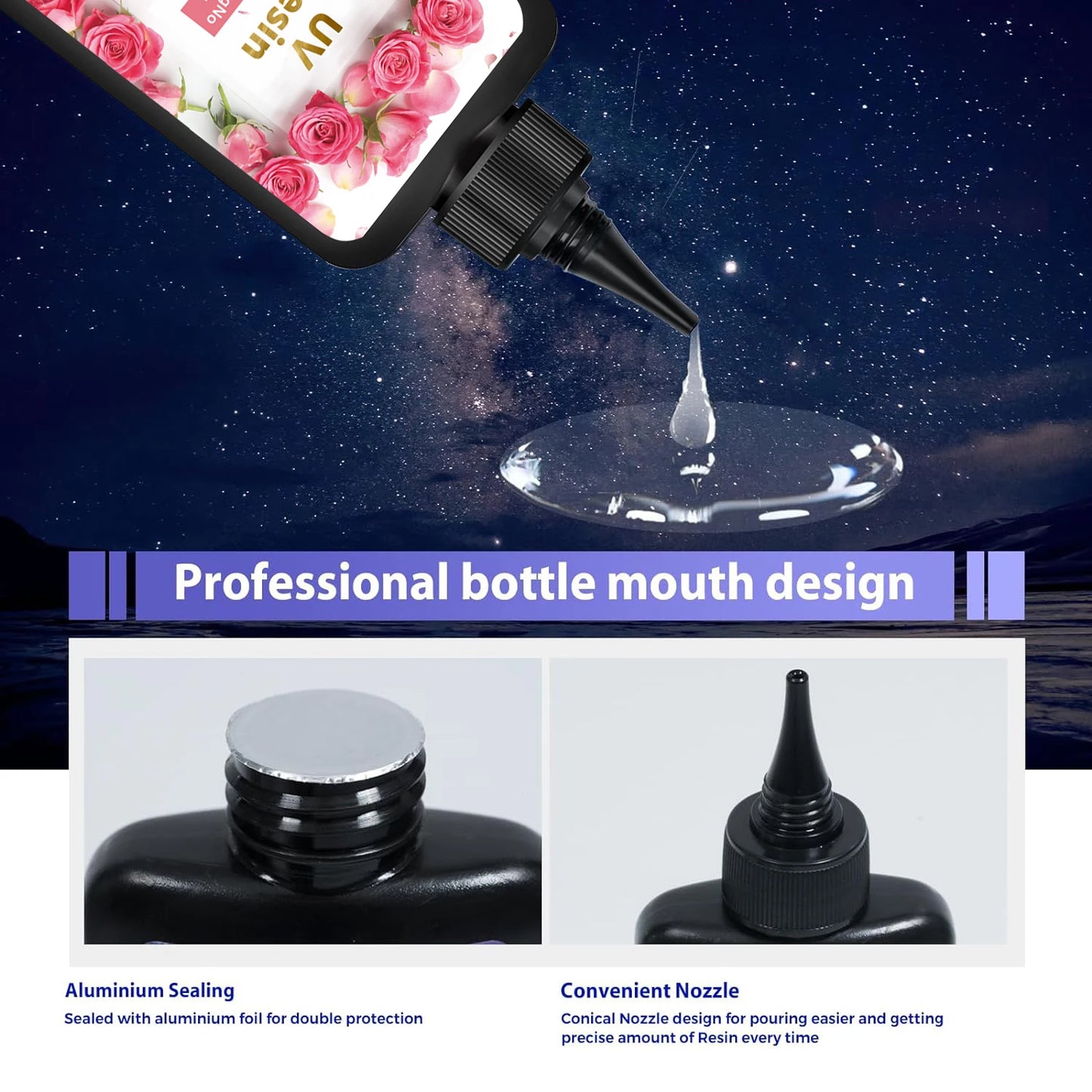 Crystal Clear UV Resin Hard Glue for Jewelry Making Ultraviolet Curing Epoxy Silicone Mold Tool