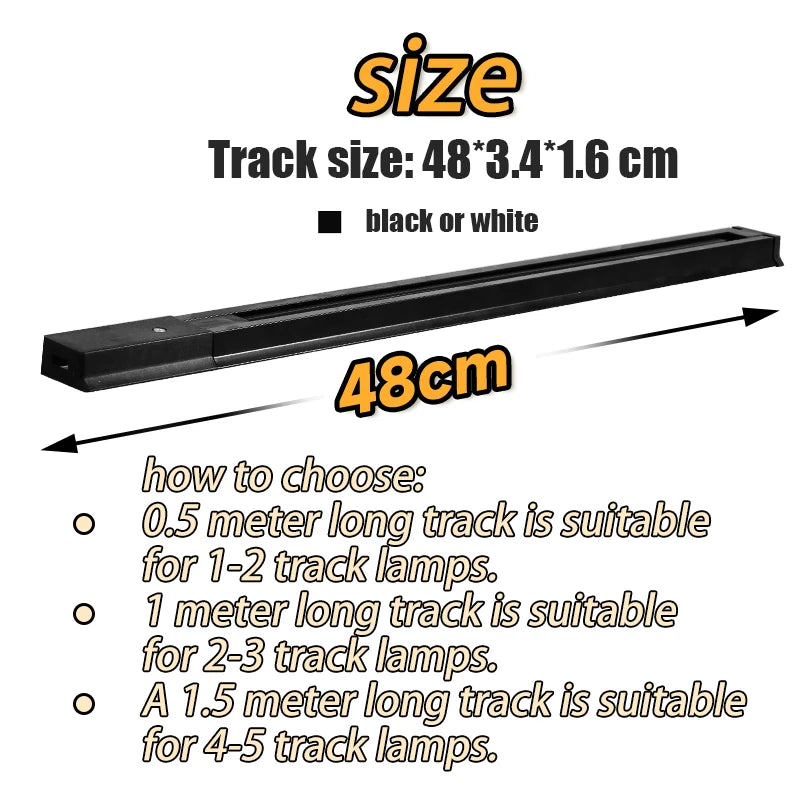 Dimmable GU10 Track Light Set Smart Home Spotlights Adjustable Ceiling Rail Lighting for Kitchen and Living Room