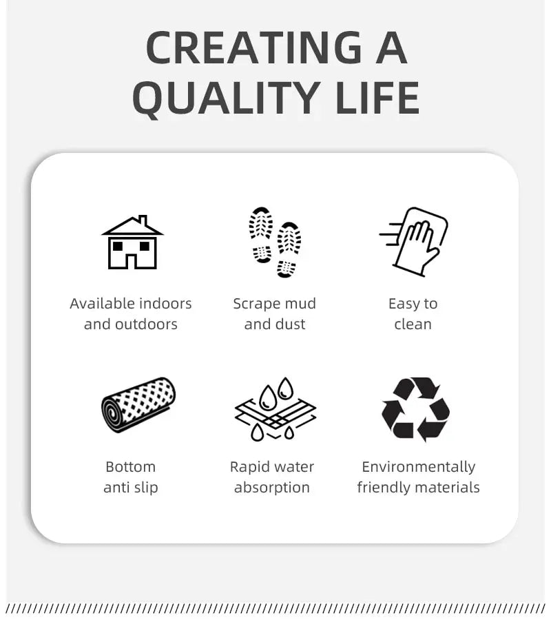Alfombrilla cuadrada minimalista moderna: duradera, resistente a las manchas y la decoloración, base de goma antideslizante, lavable a máquina para interior y exterior