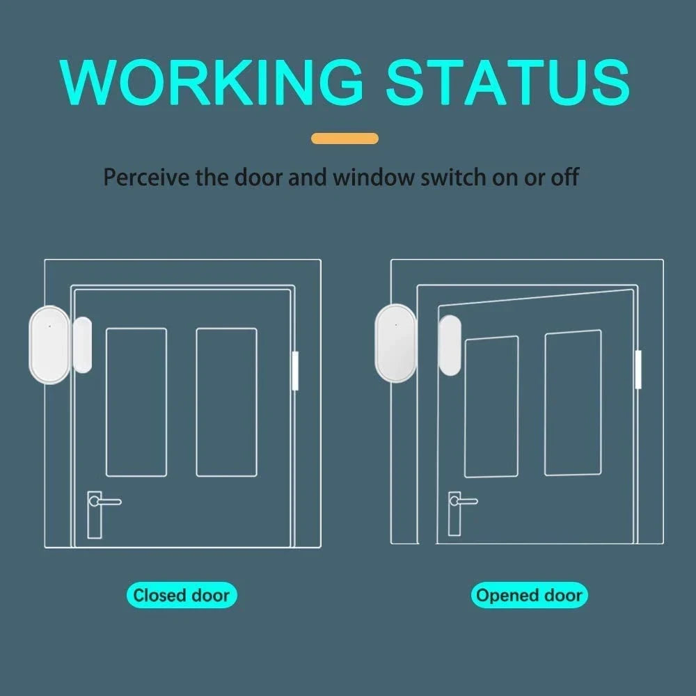 Sensor de puerta Ewelink Zigbee Detector de alarma magnético inalámbrico para ventanas abiertas y cerradas Funciona con Zigbee2MQTT Alexa Google Necesita puerta de enlace