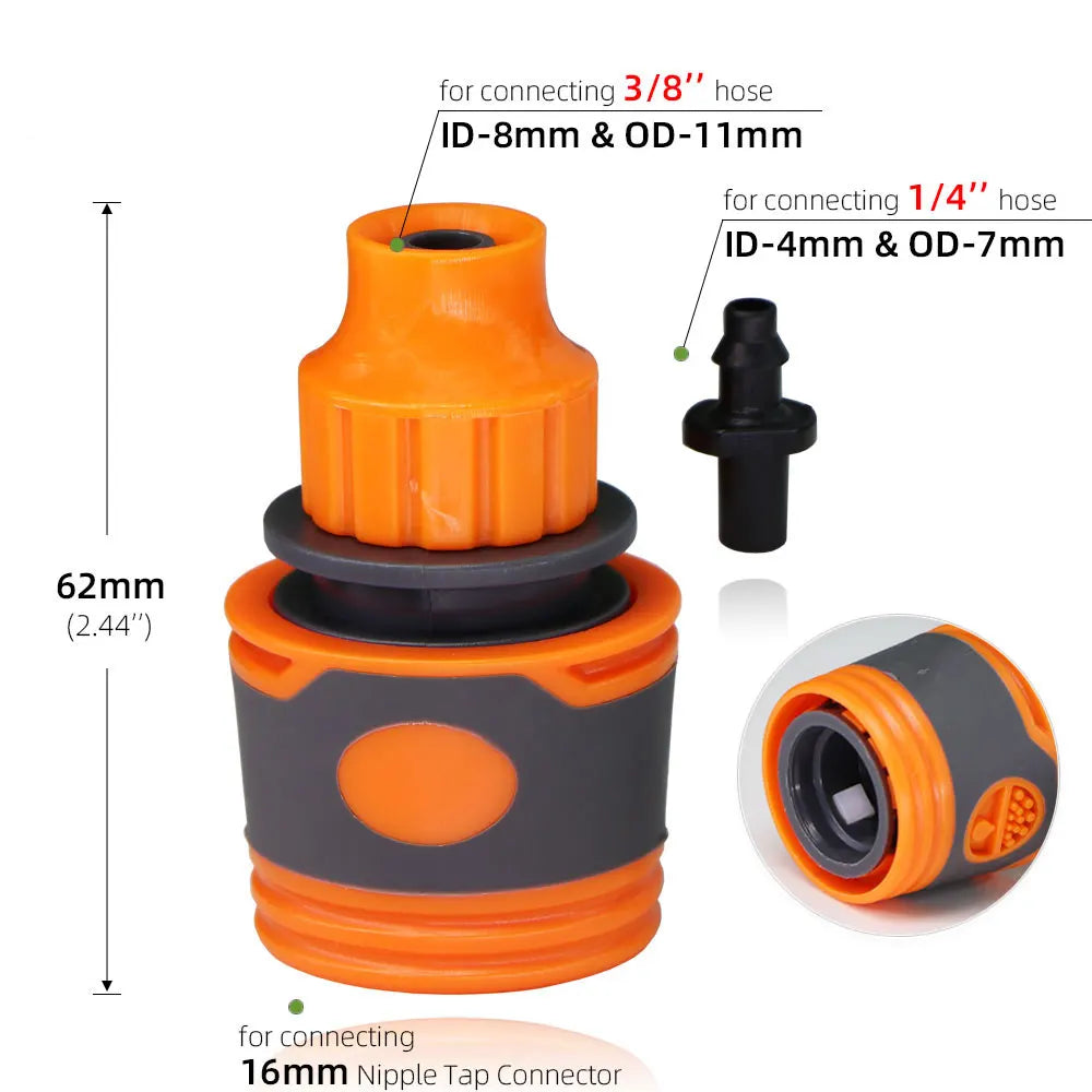 Garden Misting Irrigation Kit 10/20/30M 1/4 Inch Hose with Brass Nozzle for Balcony Greenhouse and Lawn Cooling