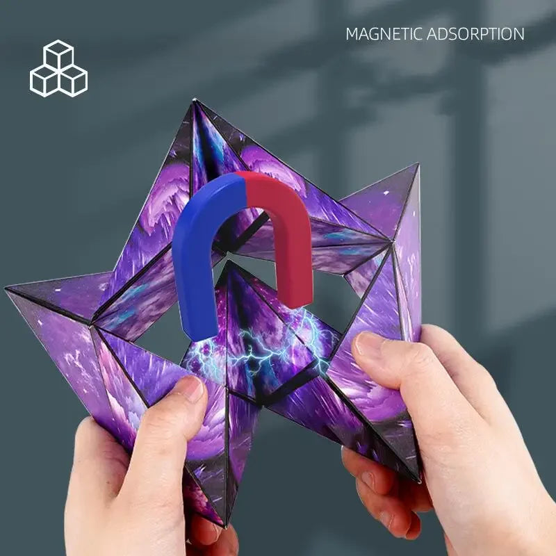 Variety Geometric Changeable Magnetic Magic Cube Fidget Stress Reliever
