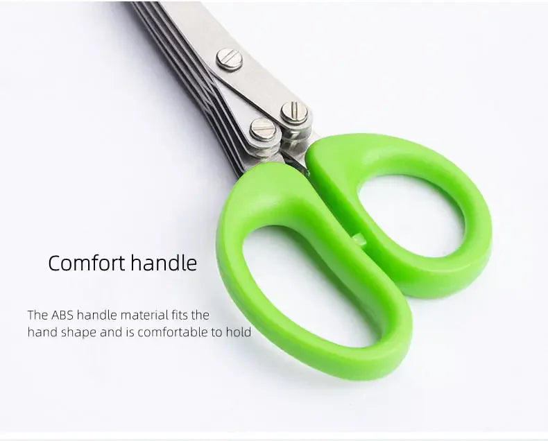Multi-Functional Stainless Steel Kitchen Scissors for Chopping Herbs and Vegetables