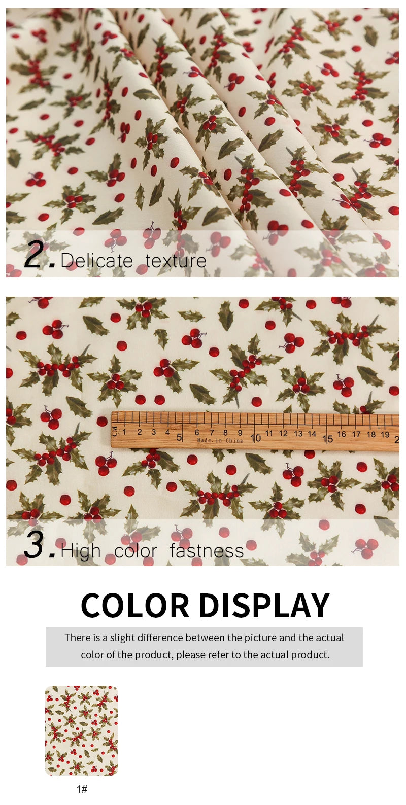 Christmas Series Cotton Fabric 150x50cm Printed Cloth for Sewing Quilting and DIY Projects