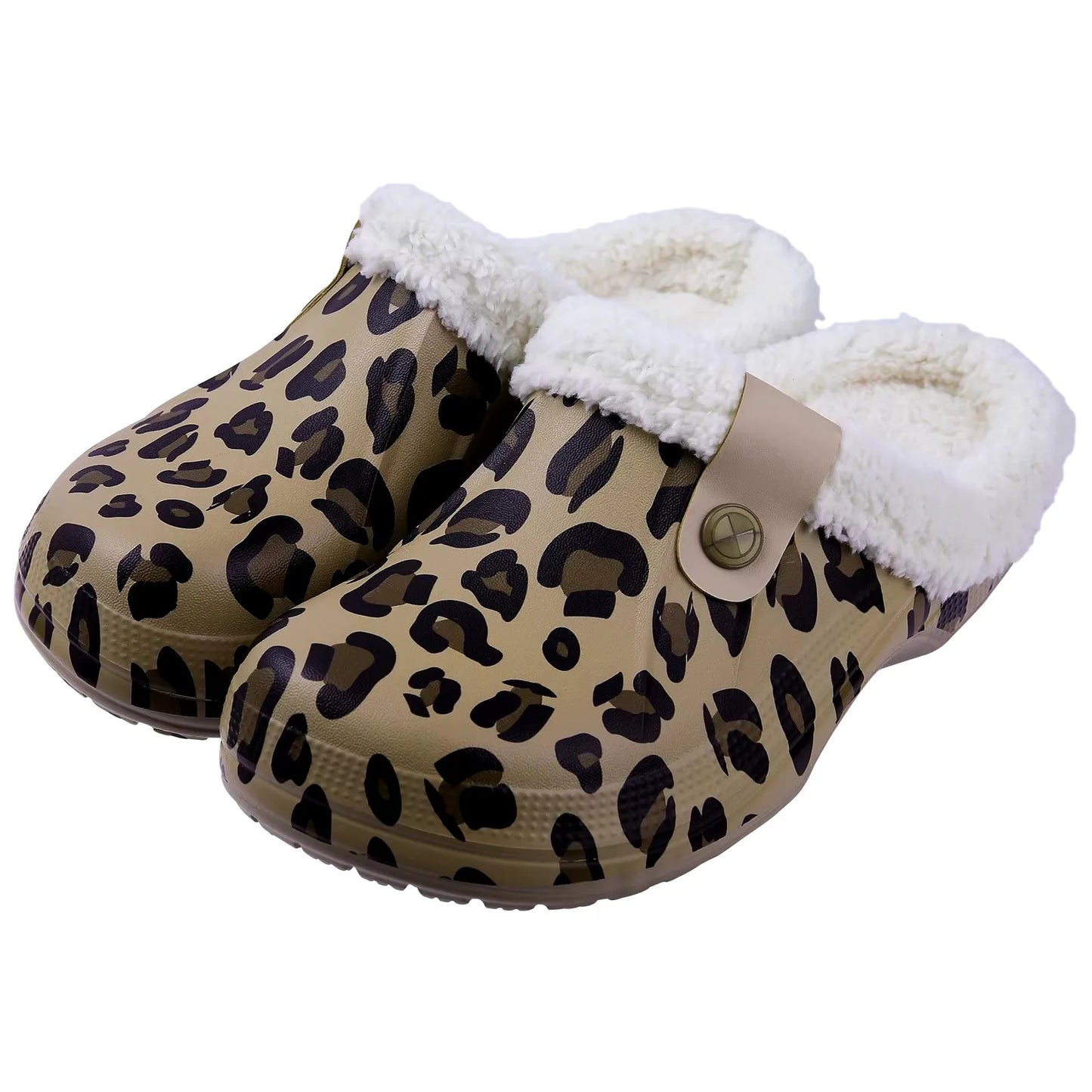 Crestar Women and Men Fur Lined Clogs Memory Foam Slippers
