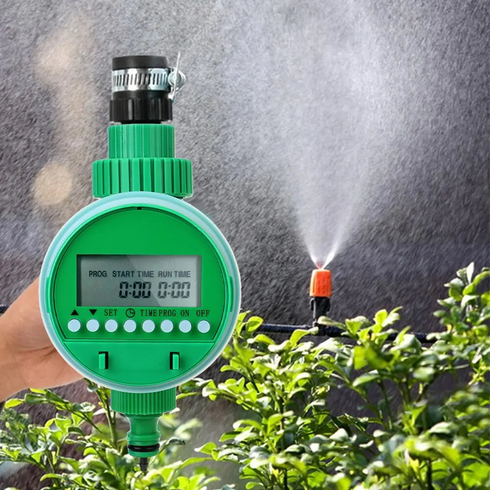 Temporizador de riego electrónico para jardín con pantalla LCD, controlador de riego automático, válvula inteligente, dispositivo de control de riego