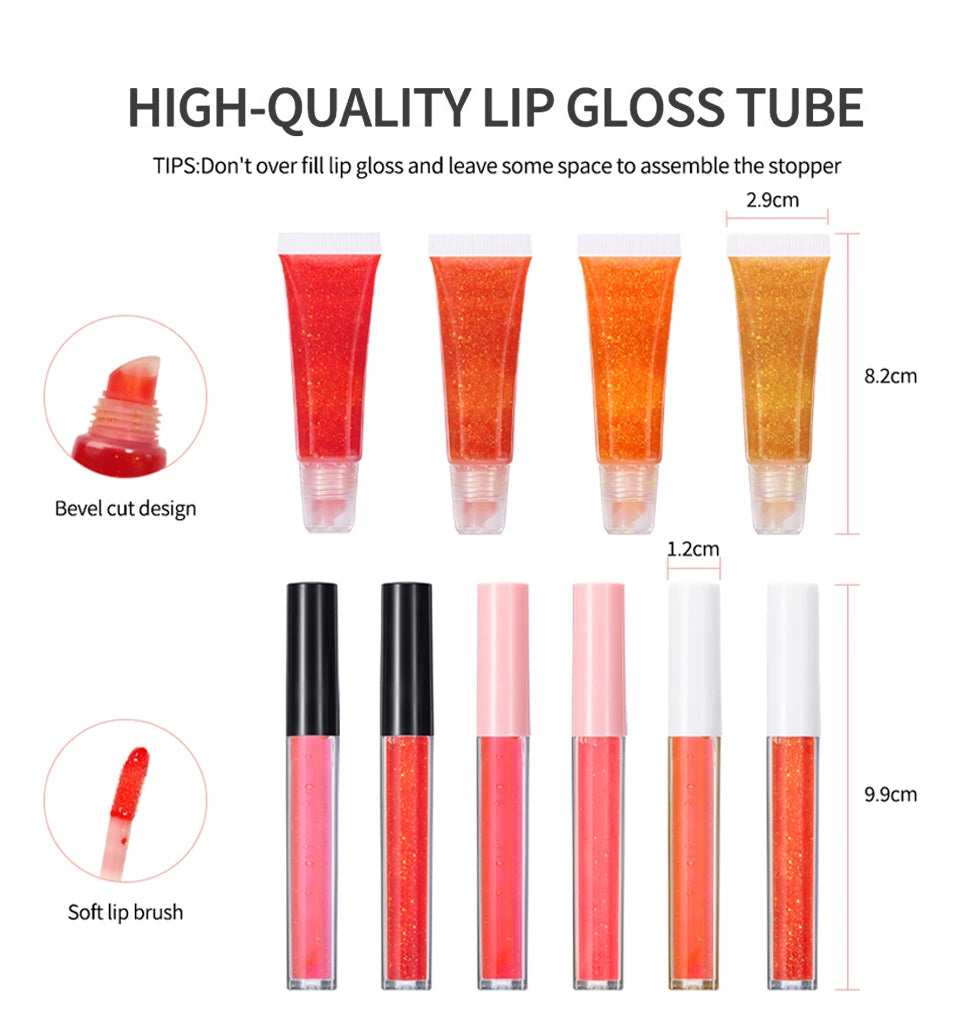 DIY Lip Gloss Making Kit for Moisturizing Shiny Glittery Lip Tints and Glaze Handmade Cosmetic Supplies