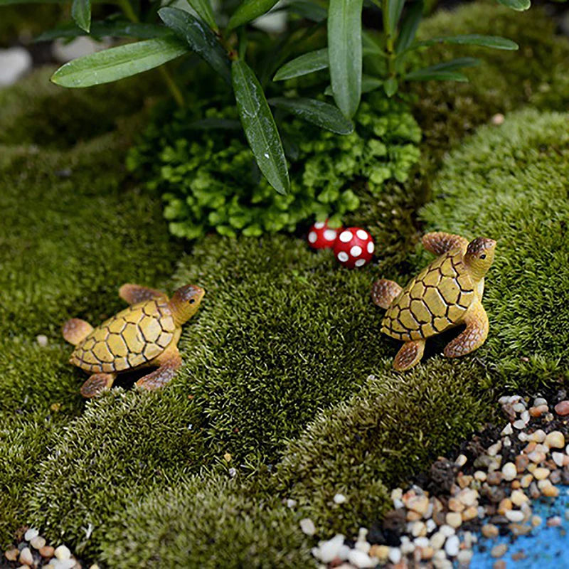 1PC Mini Sea Turtle Model Resin Aquarium Fish Tank Home Landscape Ornaments Decoration Accessories Fine Workmanship Layout Prop