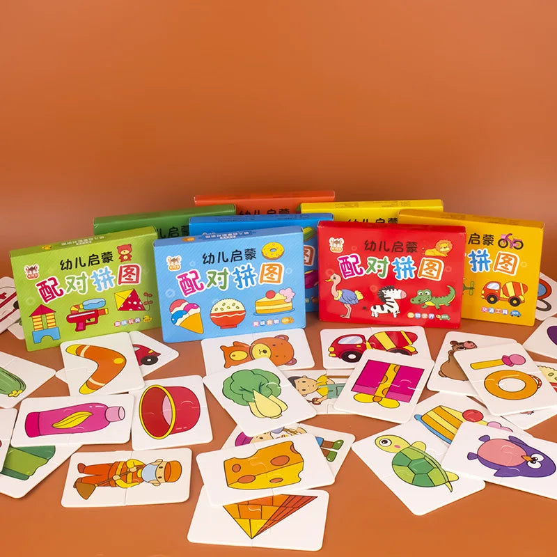 32 Pcs Enlightenment Card Matching Puzzle for Early Education