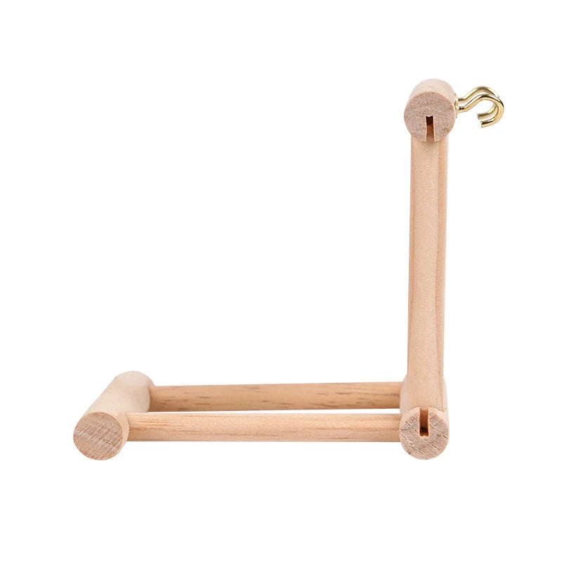 Bird Mirror Wooden Interactive Play Toy With Perch For Small Parrot Budgies Cockatiel Parakeet Conure Lovebird Cage Accessories