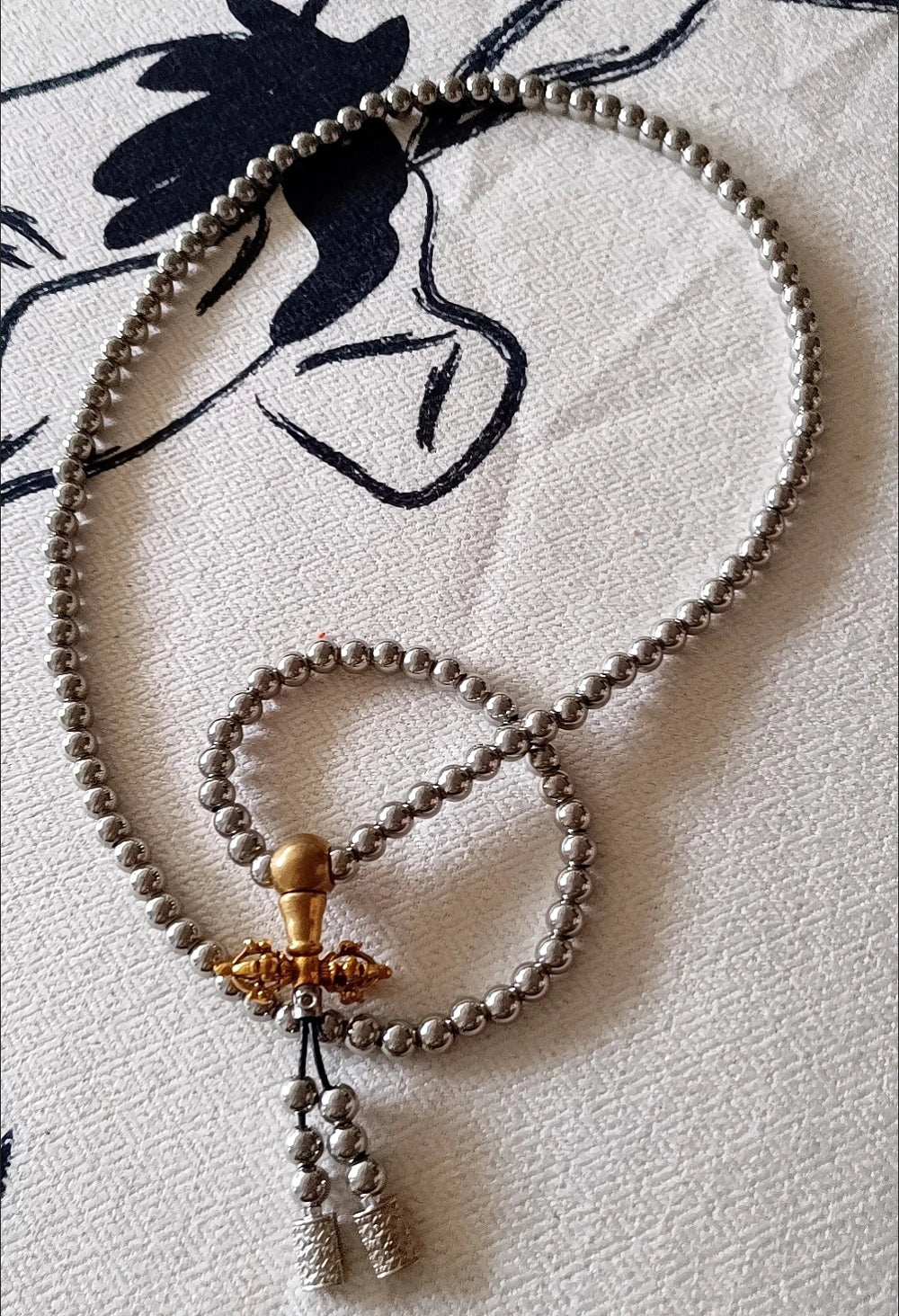 Prayer EDC Self Defense Necklace Bracelet with Buddha Beads