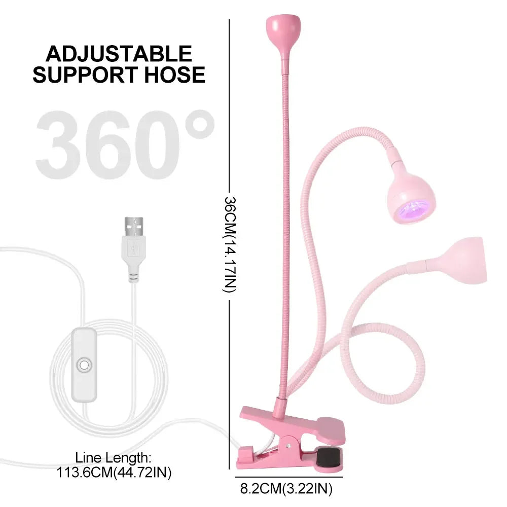 UV LED Light for Nails Drying Lamp Mini USB Clip-on Dryer