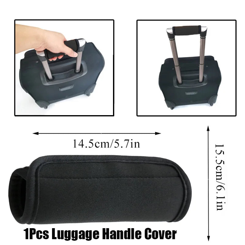 4PC Silicone Suitcase Wheel Protection Case for Quiet Travel