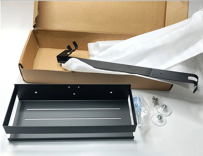 No Drill Movable Bathroom Shelf Steel Organizer for Shower and Storage Solution