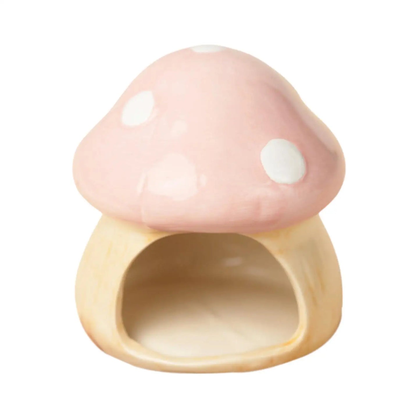 Ceramic Mushroom Shaped Hamster House Cartoon Guinea Pig Sleeping Nest for Chinchilla Hedgehog Rat Small Animals Supplies