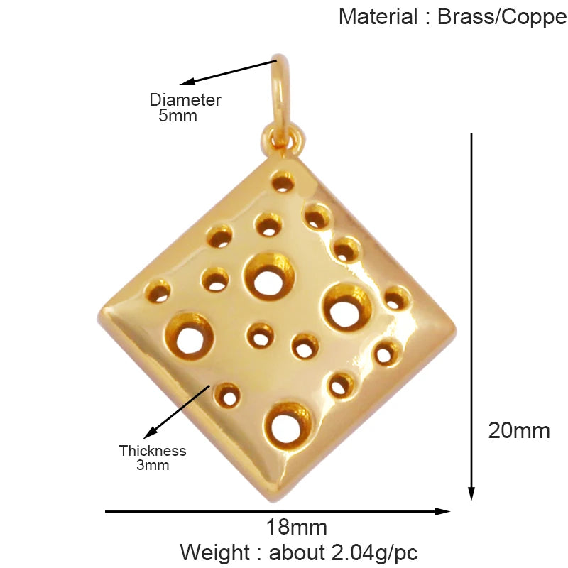 Cowboy Hat Boots Charm Pendant Zirconia 18K Gold Necklace