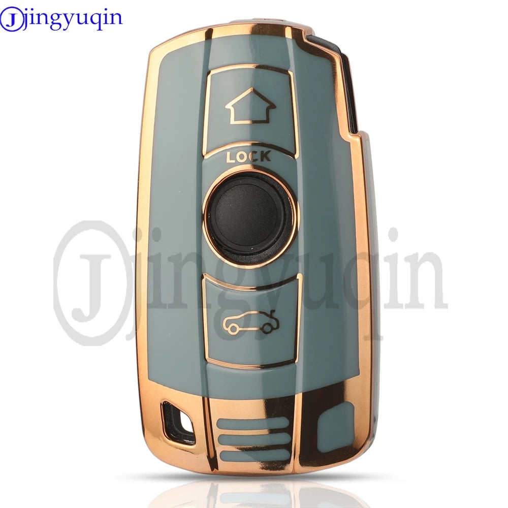 Jingyuqin TPU Car Key Case Cover For BMW Models 1 3 5 6 X1 X3 X5 Z4