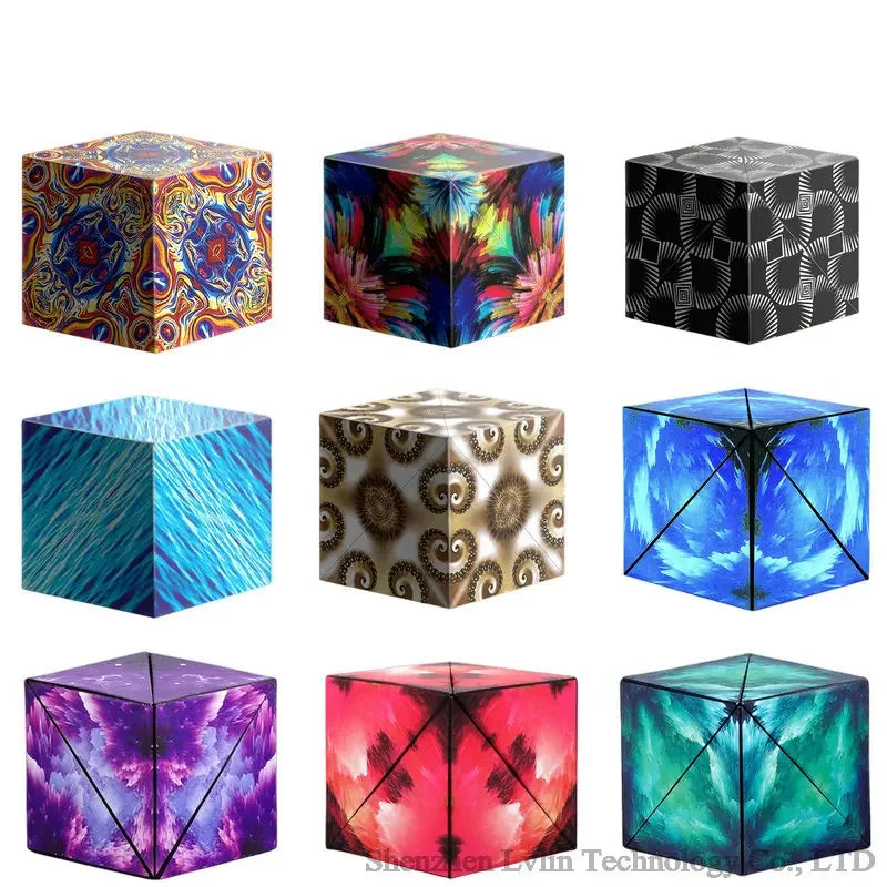 Variety Geometric Changeable Magnetic Magic Cube Fidget Stress Reliever