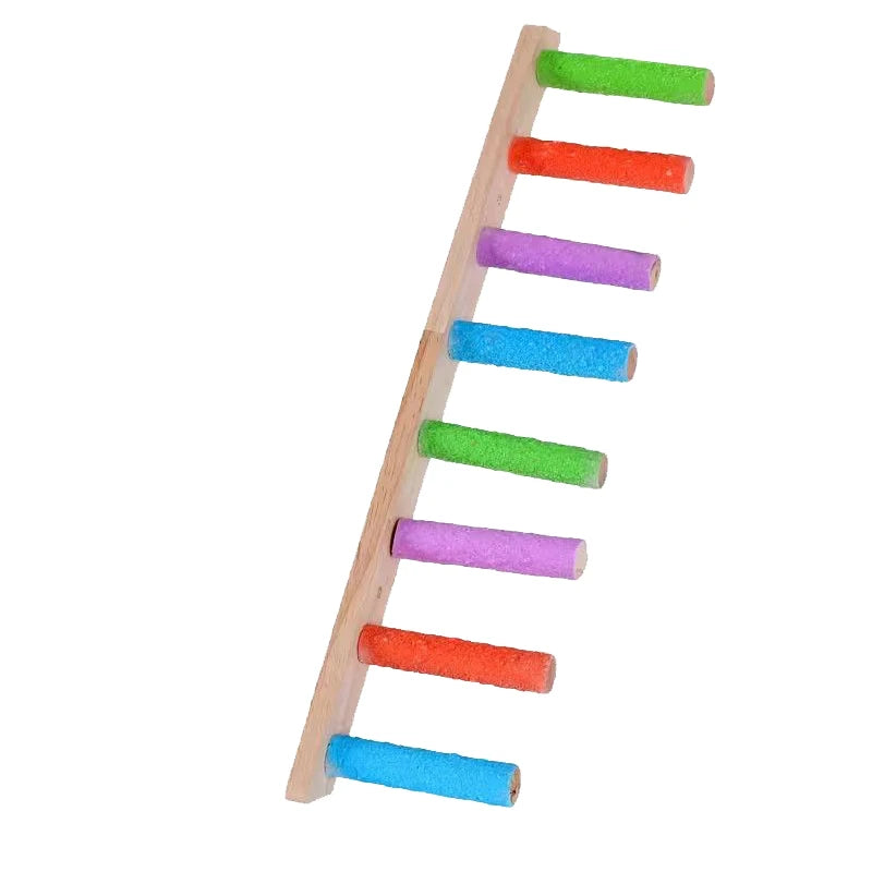 4/6/8 Step Bird Climbing Ladder Parrot Toy Ladder Bird Interaction Fun Climbing Toys Wooden Exercise Rack