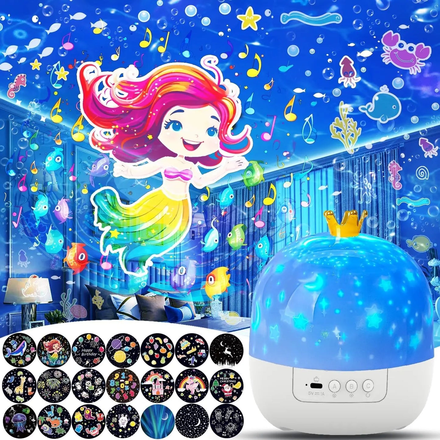 Galaxy Solar System Projector Nightlights 360 Rotating Kids Star Light Lamp