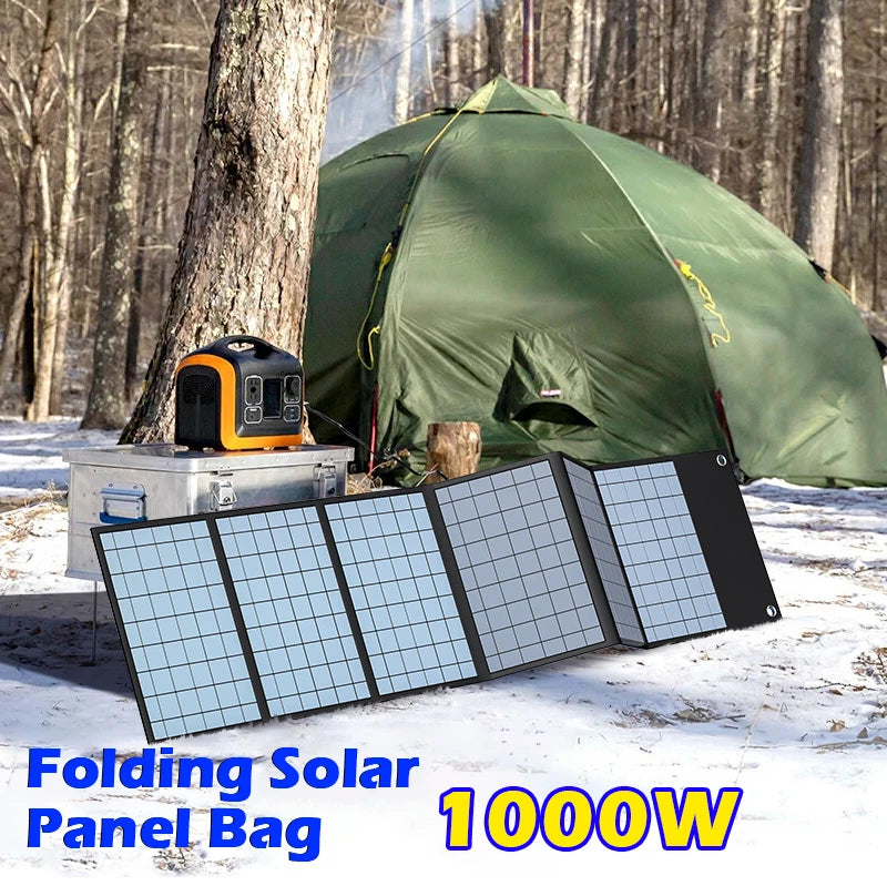 600W 1000W 18V Foldable Solar Panel Charger for Camping