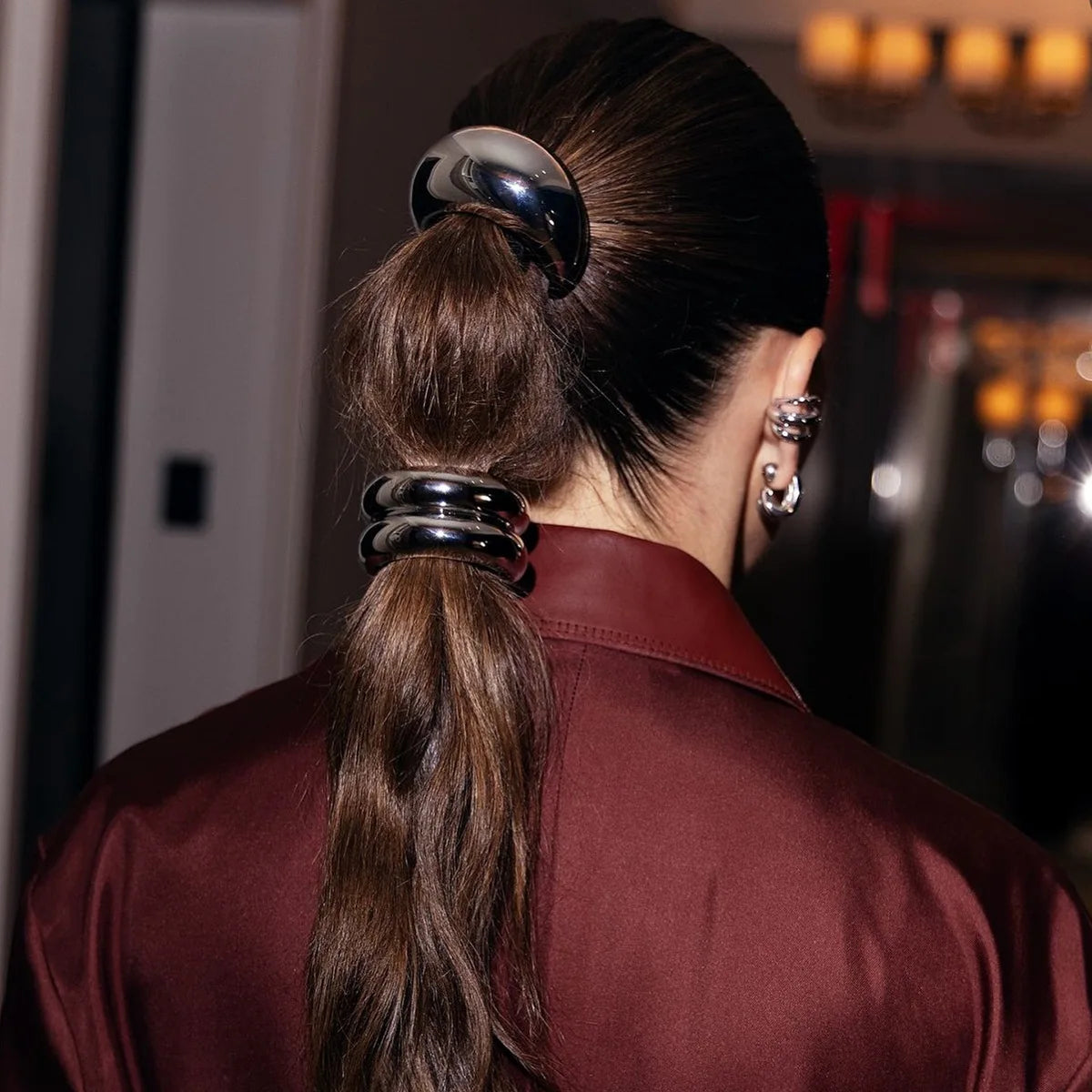 New Fashion Metal Irregular Double-Layer Hair Bands Ropes