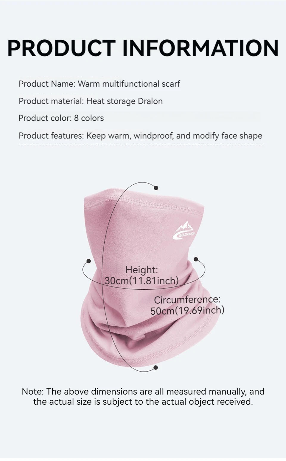 GTUBIKE Men Women Winter Sports Bandana Velvet Neck Warmer