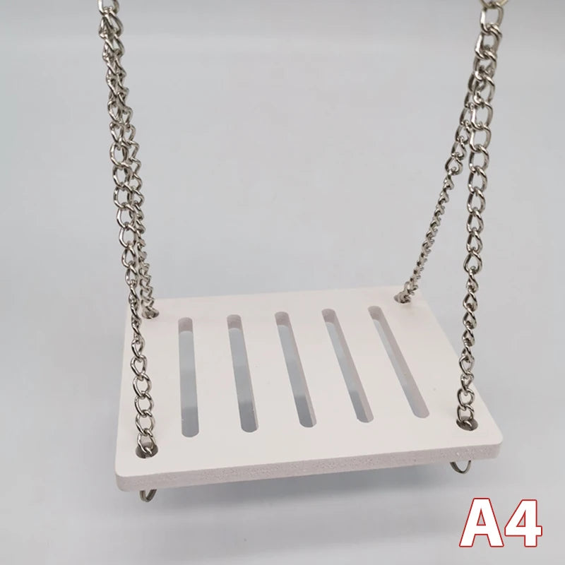 1PC Hamster Toys Wooden Rainbow Bridge Nest Seesaw Swing Toys Small Animal Activity Climb Toy DIY Hamster Cage Pet Supplies